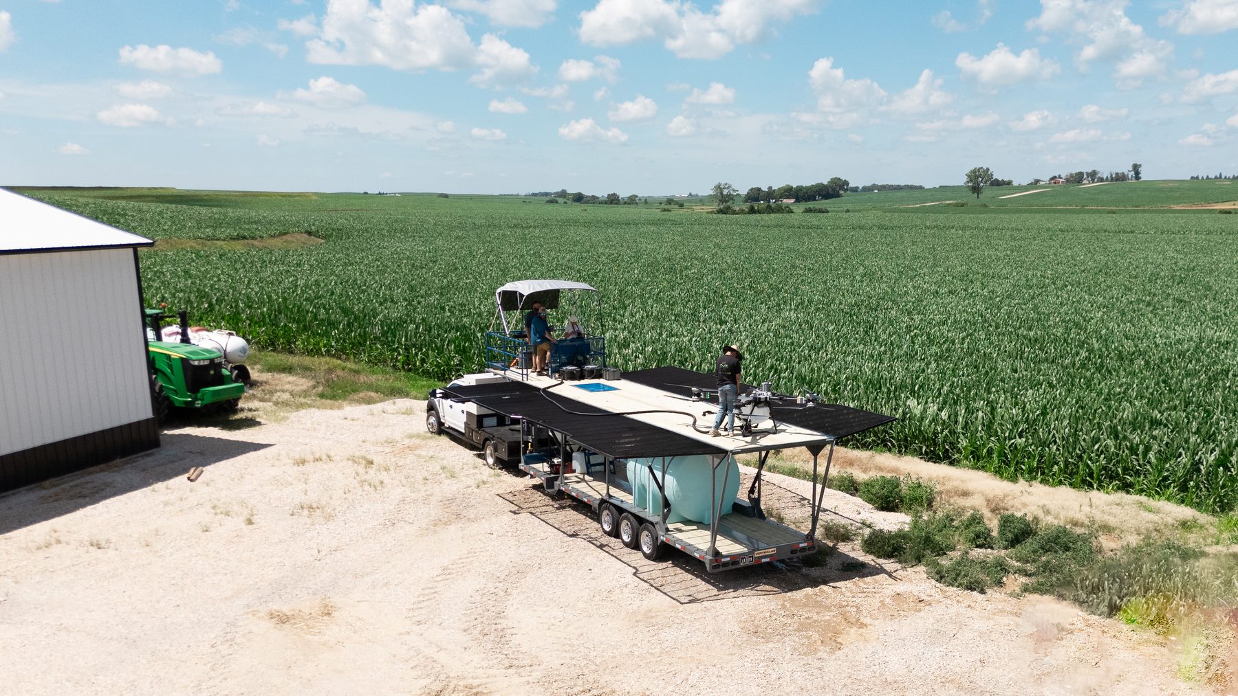 Vertical Ag rig staged at the farmstead